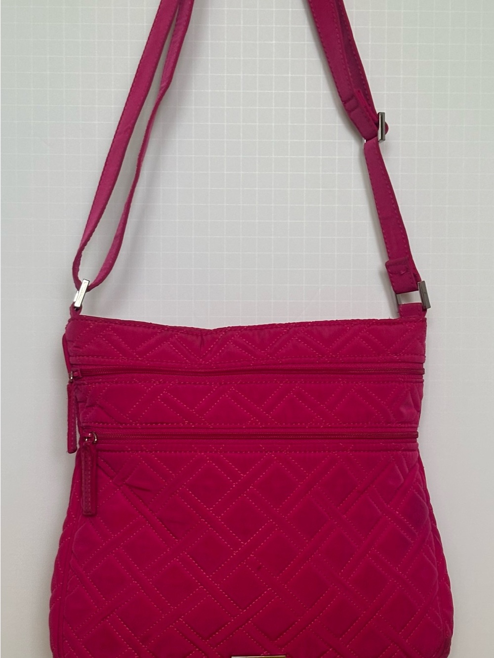 Vera Bradley Women’s Quilted Crossbody Bag - Hot Pink